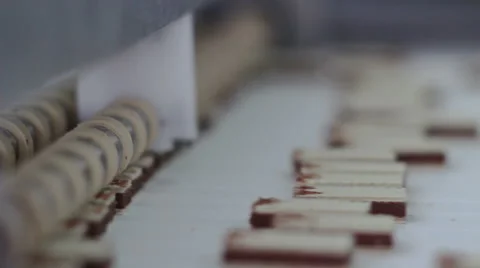 Wafer with a layer of chocolate Stock Footage 48776303