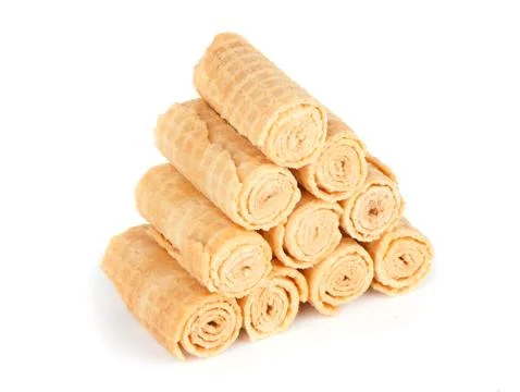 Wafer rolls Stock Photos