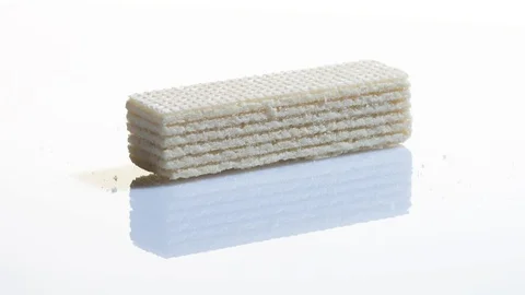 Wafer rotates on a white background Stock Footage 104143990