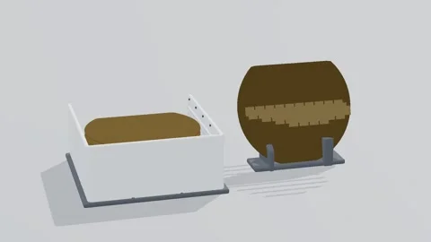 Wafer semiconductor 3d loop white background 3D animation seamless loop Vídeo Stock 341851402