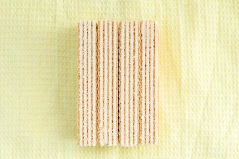 Wafer with a white layer on a white background Stock Photos