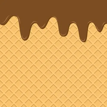 Waffle and chocolate background Stock Illustration