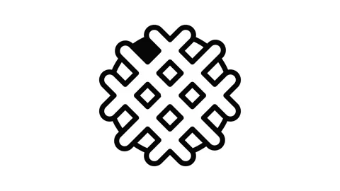 Waffle biscuit icon animation Stock Footage 152641260