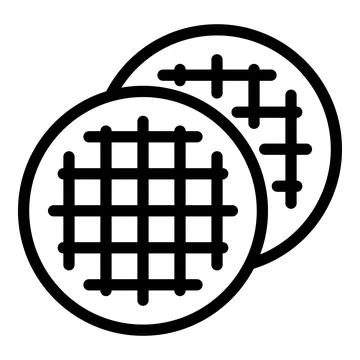 Waffle biscuit icon outline vector. Sugar shape 스톡 일러스트