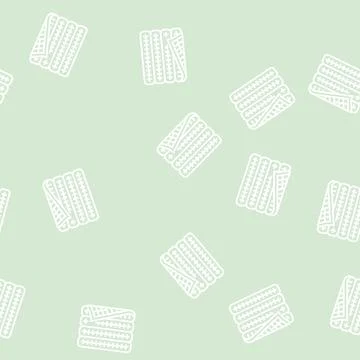 Waffle blanket line seamless pattern Stock Illustration