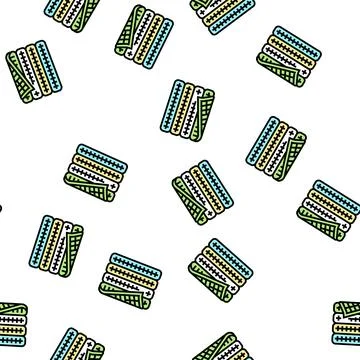 Waffle blanket vector seamless pattern Stock Illustration