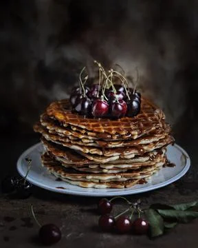 Waffle cake 스톡 사진