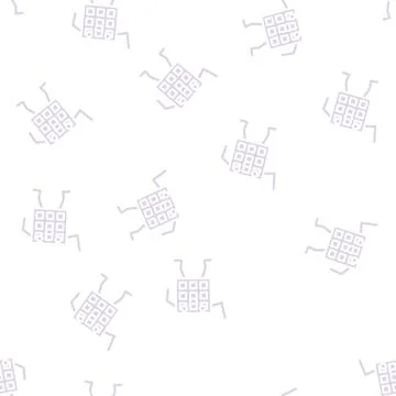 Waffle dessert character glyph vector seamless pattern Stock Illustration