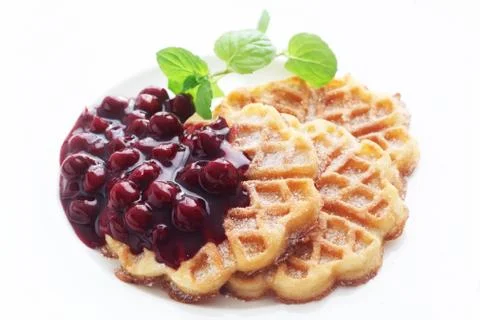 Waffle Dessert Stock Photos