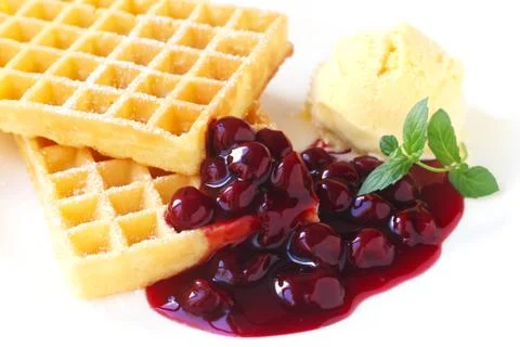 Waffle Dessert Stock Photos