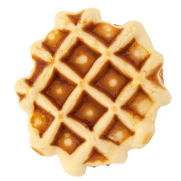 Waffle isolated on white background Stock Photos