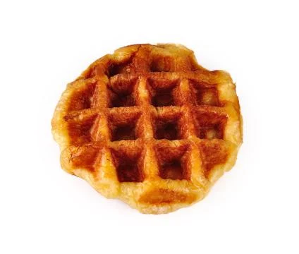 Waffle isolated on white background. Stock Photos