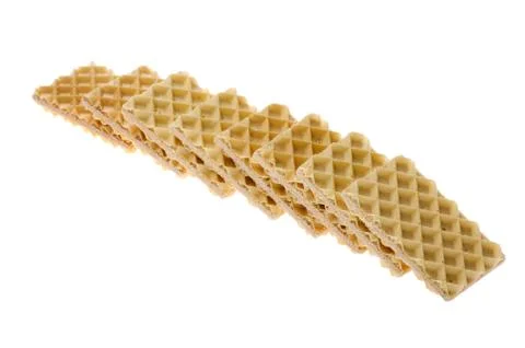 Waffle isolated on white Stock Photos