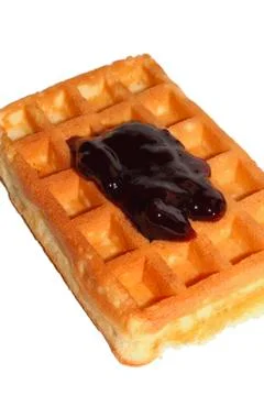 Waffle with jam Stock Photos