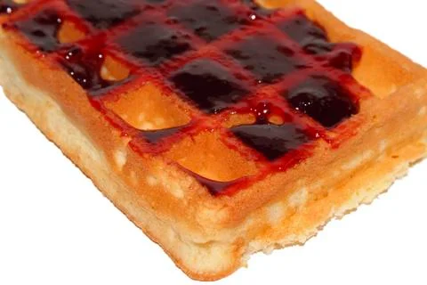 Waffle with jam Stock Photos