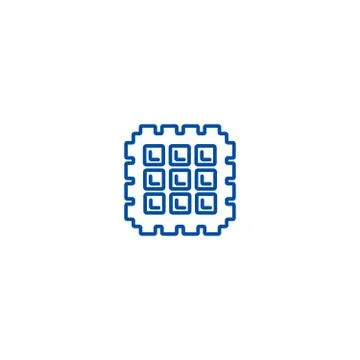 Waffle line icon concept. Waffle flat vector symbol, sign, outline illustration イラスト素材