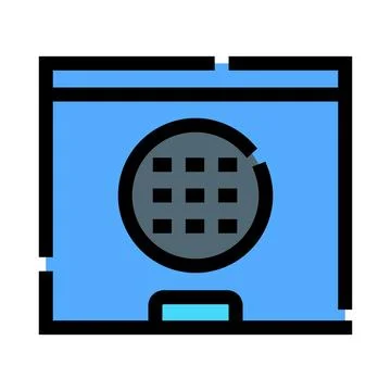 Waffle maker device preparing breakfast food icon Stock Illustration