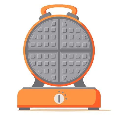 Waffle maker. Electric waffle iron. Kitchen appliance. Stock Illustration
