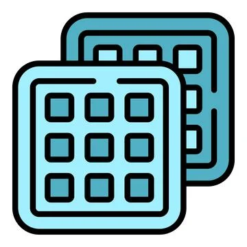 Waffle maker equipment icon vector flat Illustrazione stock