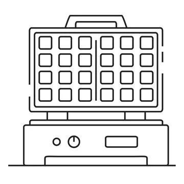 Waffle maker icon. Electric waffle iron. Kitchen appliance. Stock Illustration