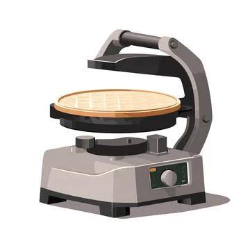 Waffle maker isolated on white background. Vector illustration in cartoon style. Stock Illustration
