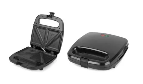 Waffle maker on white Stock-Fotos