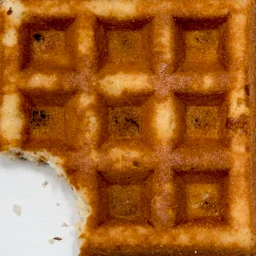 Waffle missing piece Stock Photos