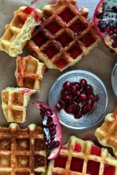 Waffle overhead Stock Photos