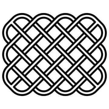 Waffle pattern Celtic knot pattern black white geometric interlaced Stock Illustration
