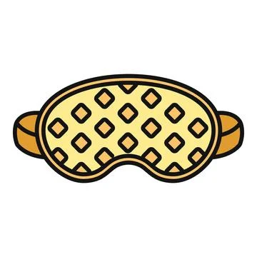 Waffle pattern sleep mask for good dreams Stock Illustration