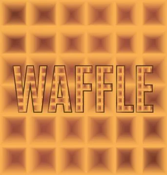 Waffle plaid square logo with text Stock Illustration