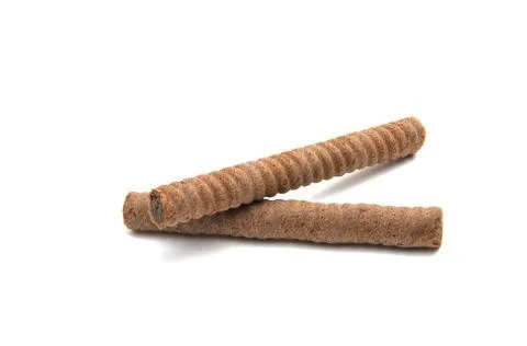 Waffle rolls isolated Foto stock