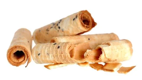 Waffle rolls Stock Photos