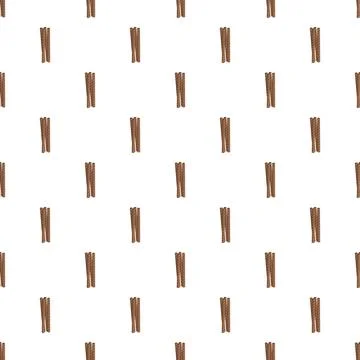 Waffle rolls seamless pattern dessert sweet food Stock Illustration