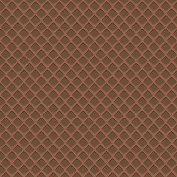 Waffle seamless vector pattern. Cartoon chocolate wafer repeated background.  Stock-Illustration