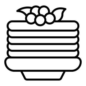Waffle stack icon outline vector. Iron maker Stock Illustration