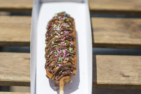 A waffle on a stick Stock Photos