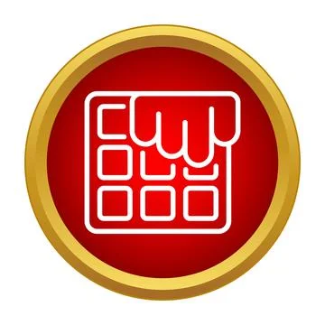 Waffle with syrup dripping icon vector graphic Stock Illustration