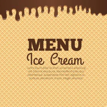 Waffle texture background for cafe menu design Illustrazione stock
