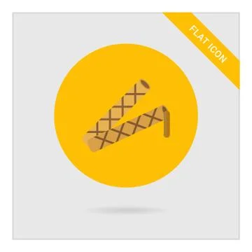 Waffle tubes Stock Illustration