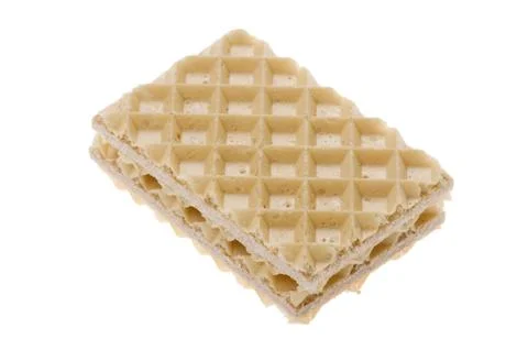 Waffle on white Stock Photos