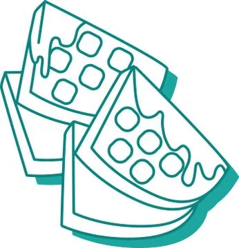 Waffles - breakfast, brunch icon for web site menu in restaurant, hotel, cafe Stock Illustration