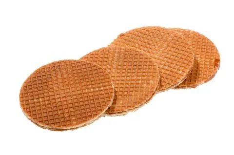 Waffles with caramel close up Stock Photos