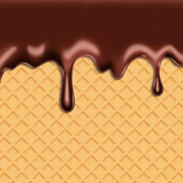 Waffles with chocolate Stock Illustration