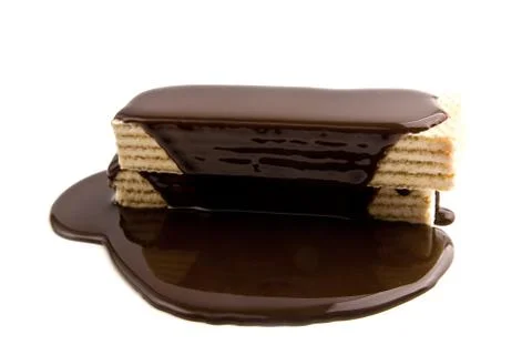 Waffles in a chocolate Stock Photos