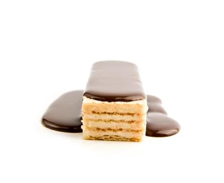 Waffles in a chocolate Stock Photos