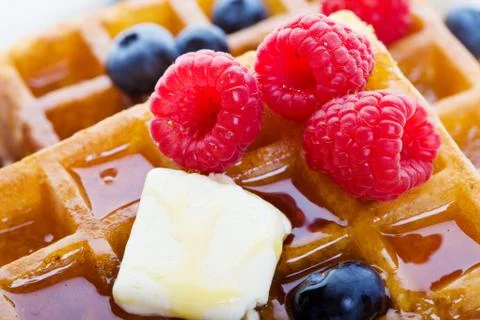 Waffles closeup Stock Photos