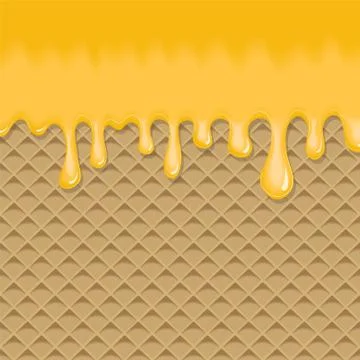 Waffles with dripping honey. EPS10 vector Stock-Illustration