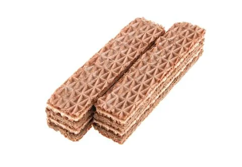 Waffles isolated on white background Stock Photos
