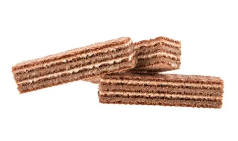 Waffles isolated on white background Foto stock
